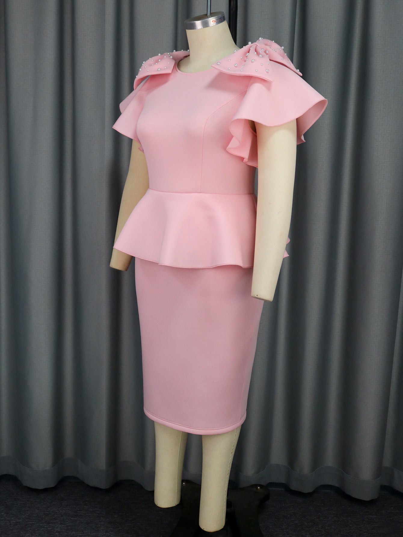 Women Bow Ruffle Formal Party Dress 4