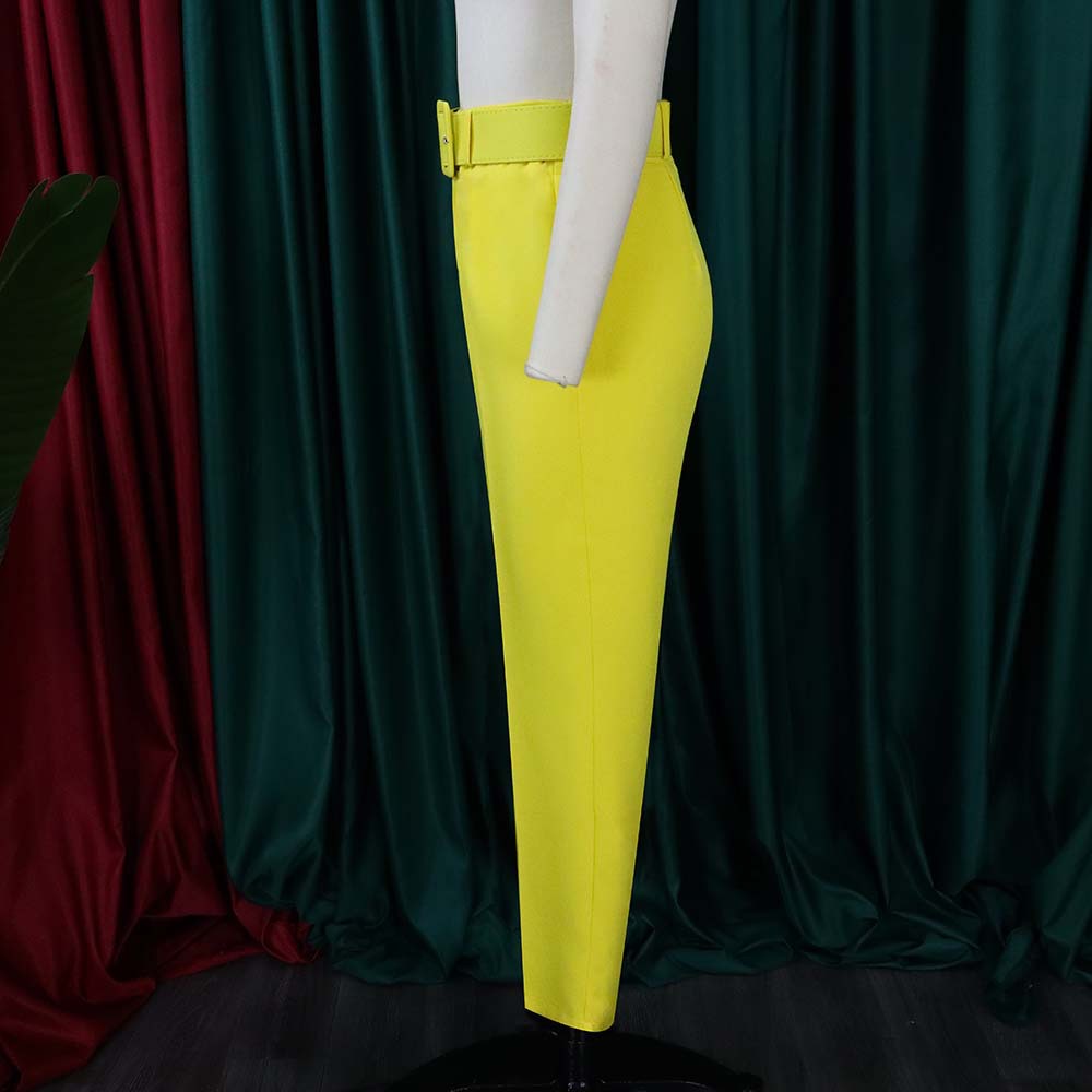 Women's Spring And Summer High Waist Casual Pants Slim Fit Set Career Women's Trousers Autumn Professional Pants 32