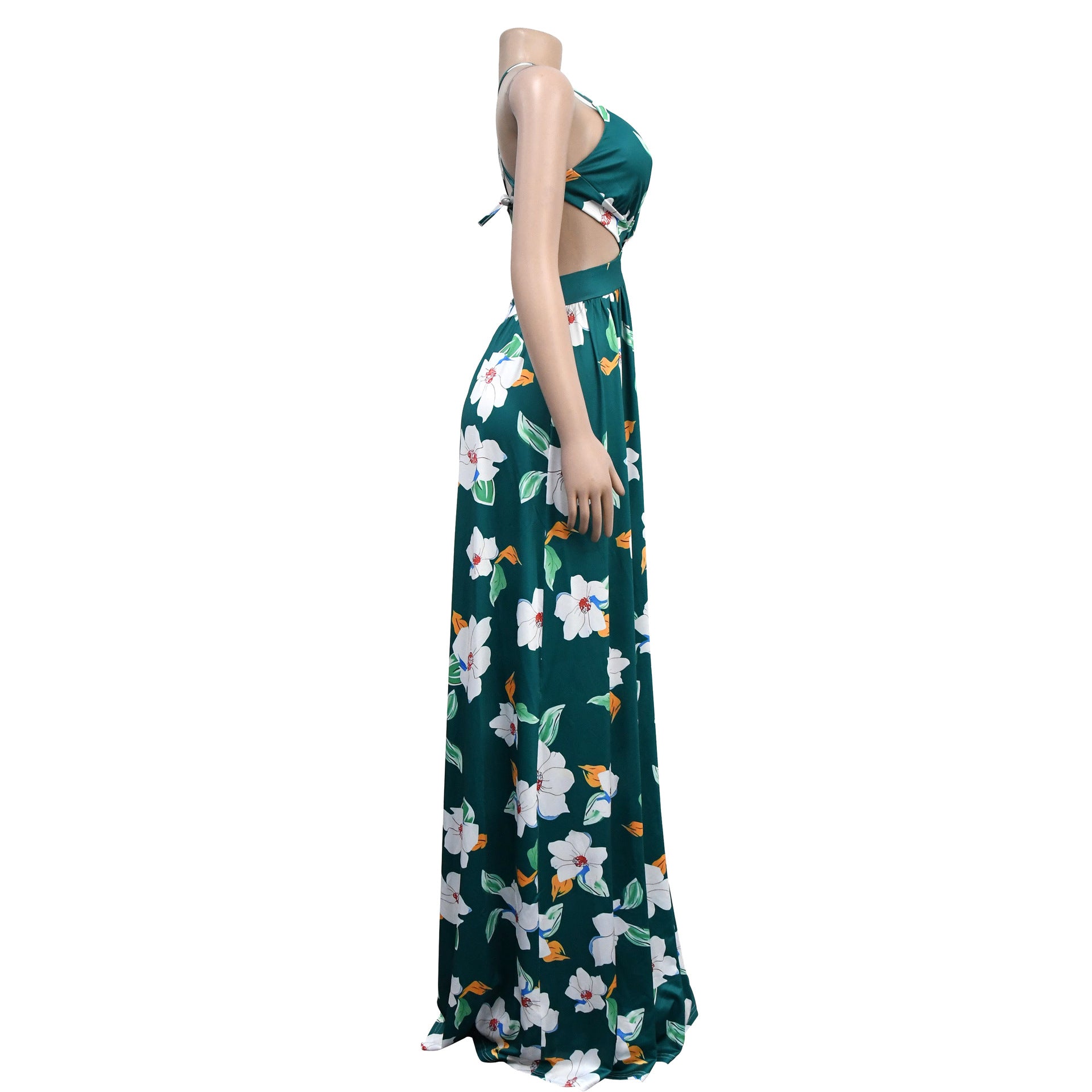 Women Summer Fashion Flower Print Sundress 13