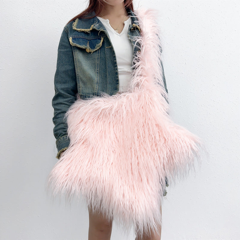 Fashion Girl Furry Messenger Bag 42