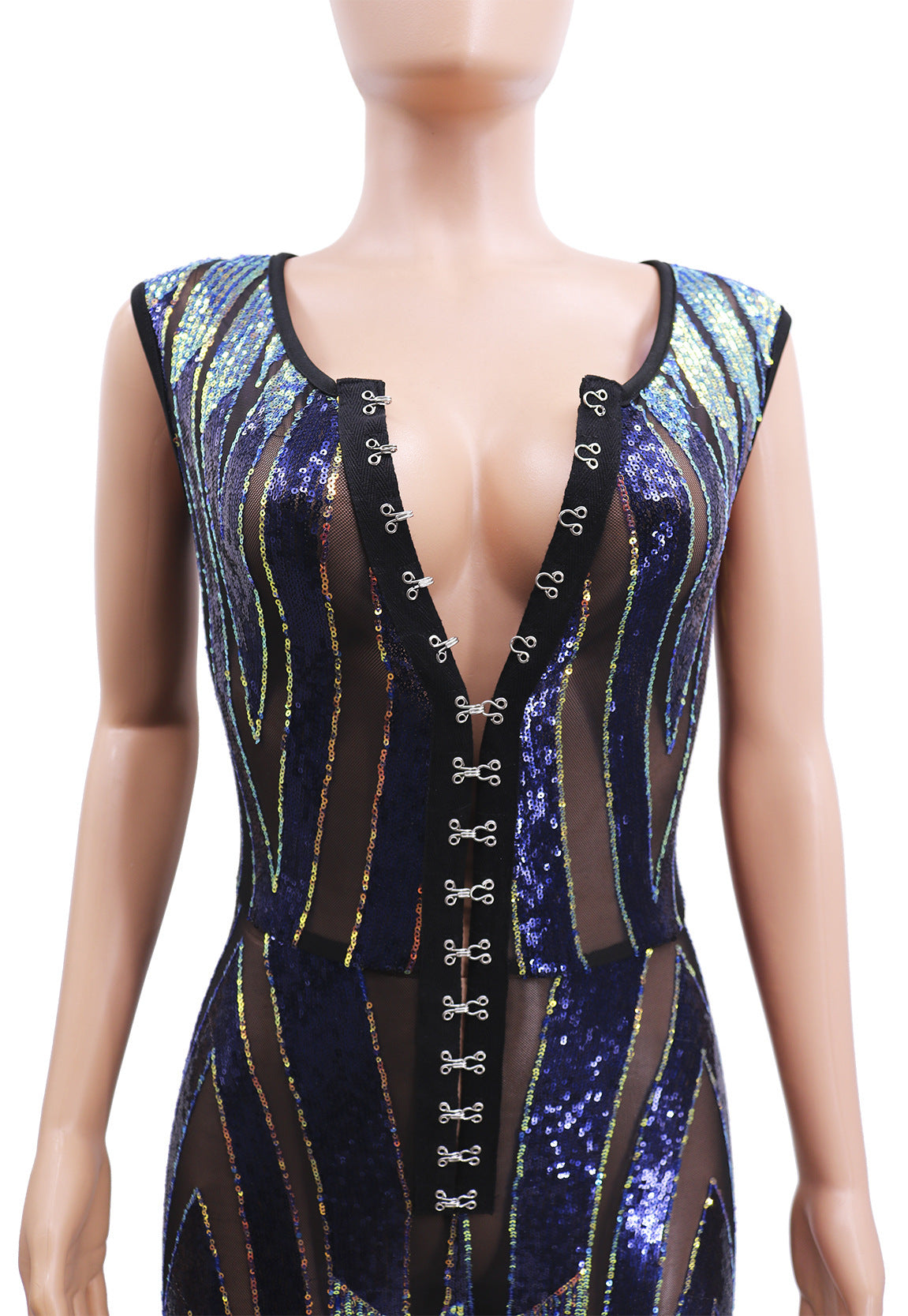 Spring And Summer Women 's Clothing Sexy Sequin Jumpsuit 12