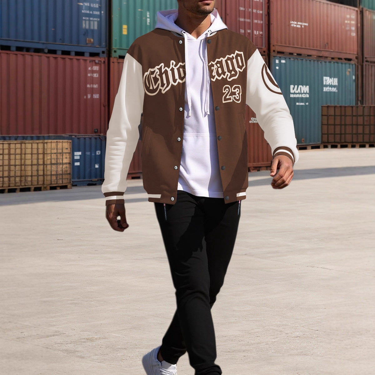 Men's fall American casual baseball jacket 13