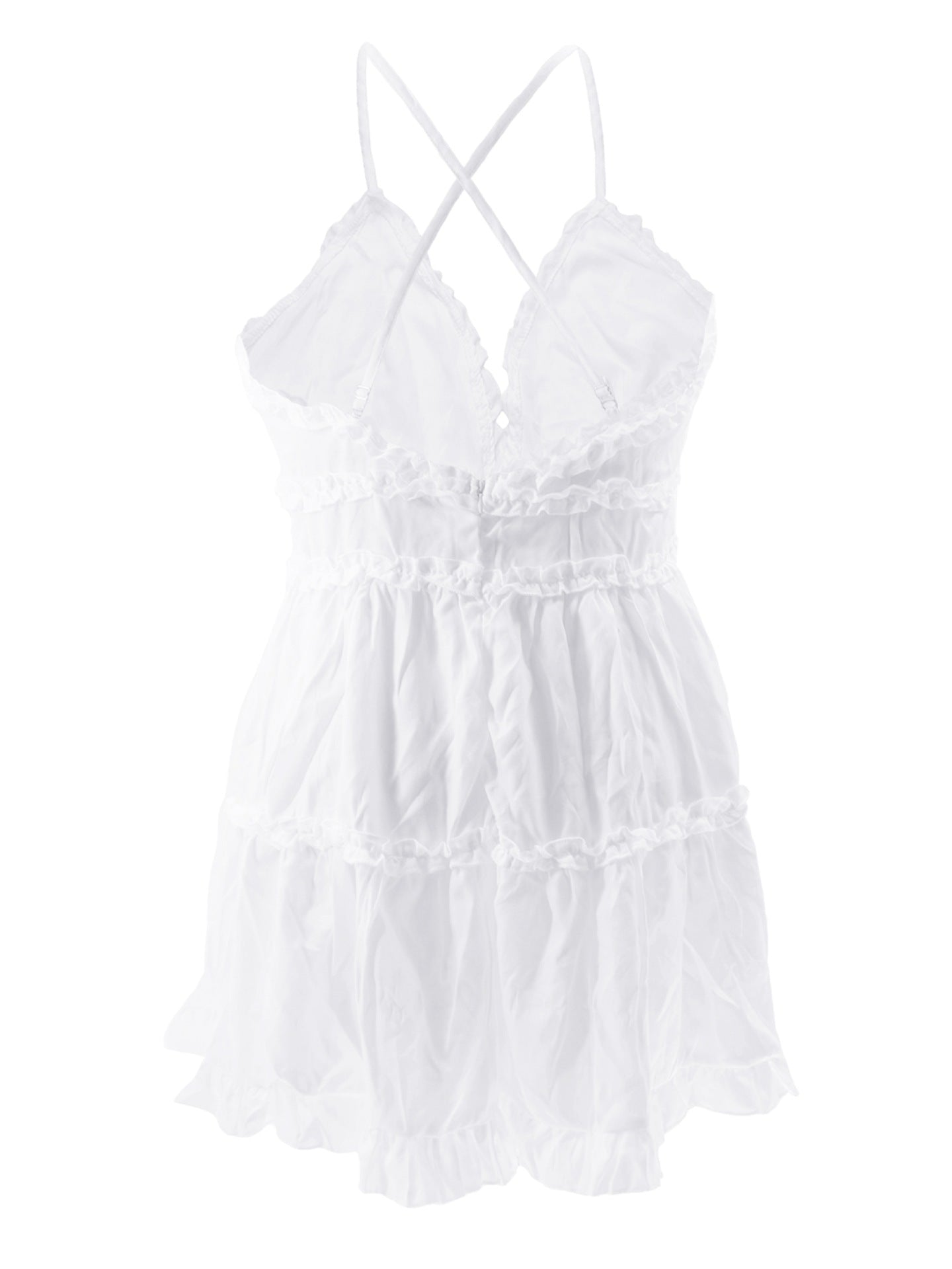 Summer Women Sexy Sleeveless Backless Smocked Dress 14