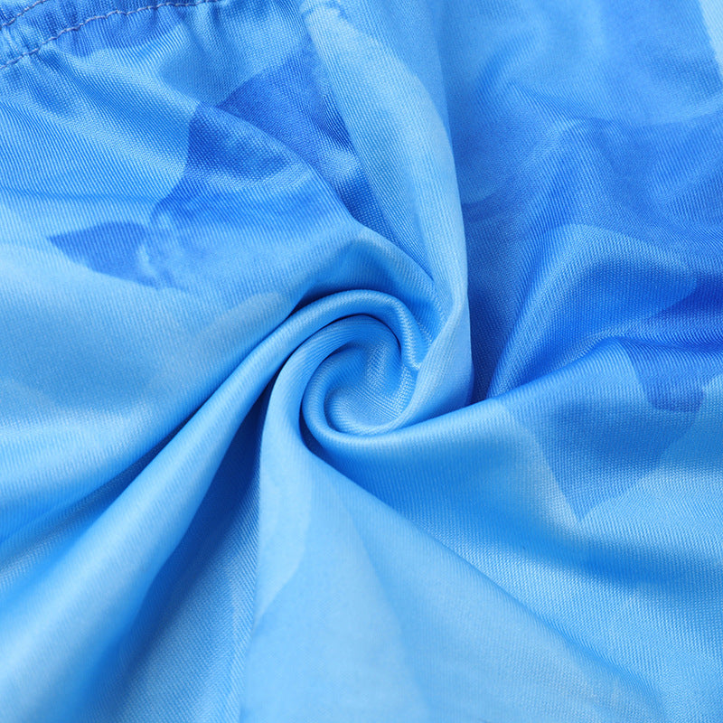 Sexy Holidays Printed Halter Neck Straps Top  & Mesh Skirt Set 24