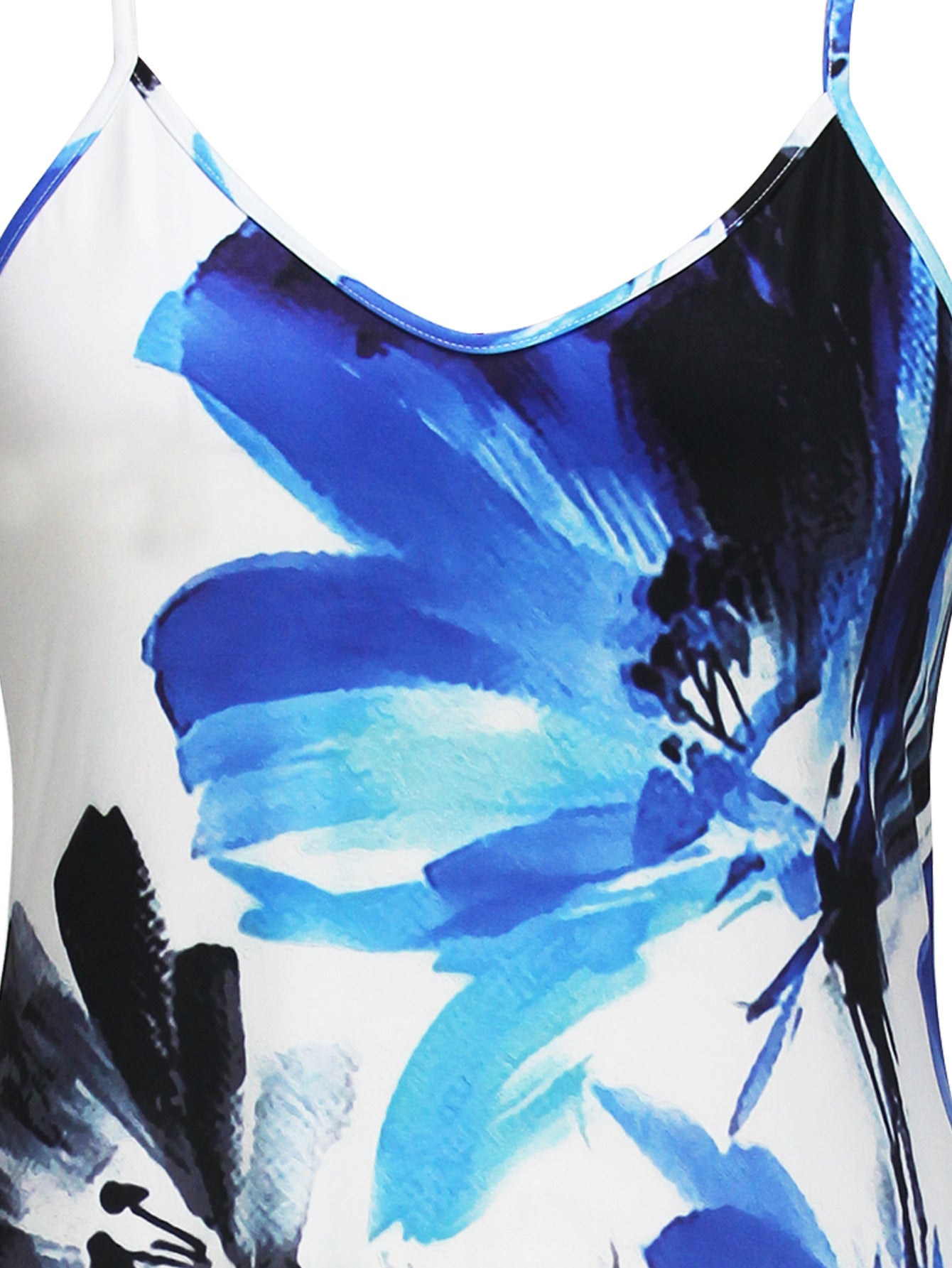 Plus Size Women Summer Elegant V-neck Suspender Holidays Dress 9