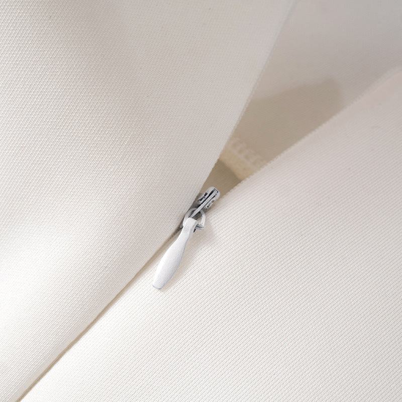 Women Summer Solid Casual Backless Strapless Short Dress 18