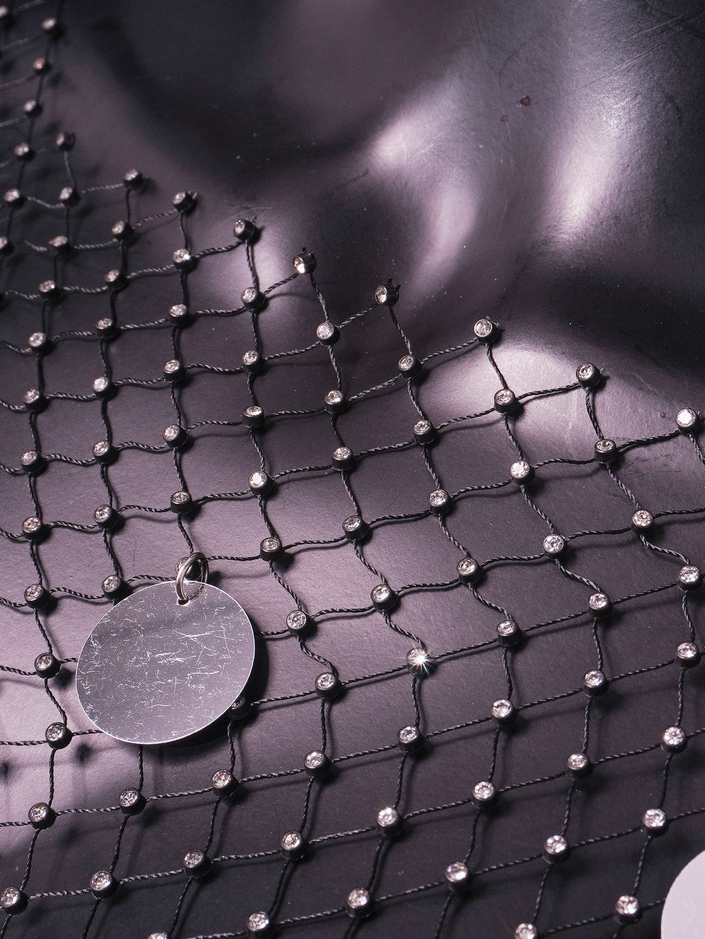 Sexy Diamond Beads Seequins Fishnet See Through Dress 12