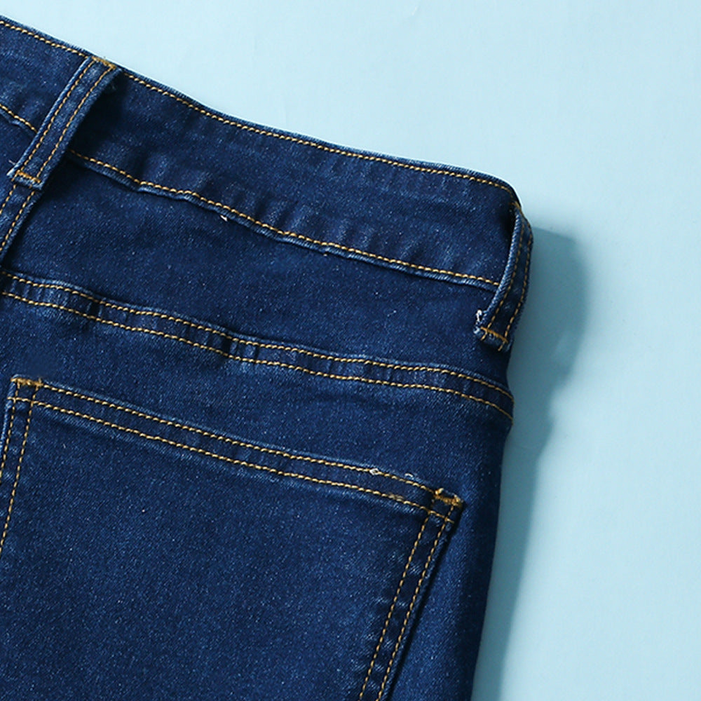 Women fashion stretchy Bell Bottom Denim Pants 14