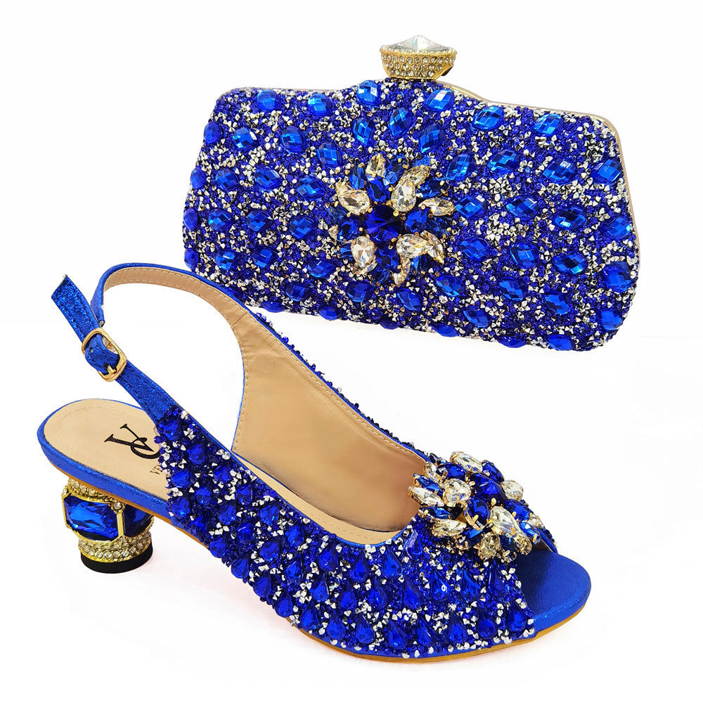 African Women's Fashion Design Formal Party Shoes And Bags 7