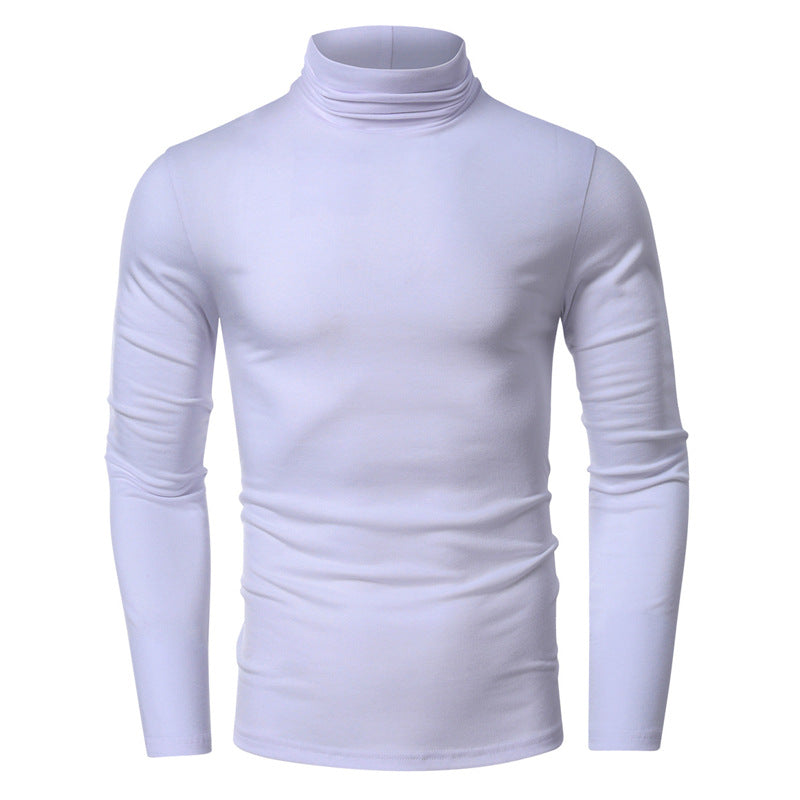 Men's Fall and Winter Turtleneck Basic Long Sleeve T-Shirt 3