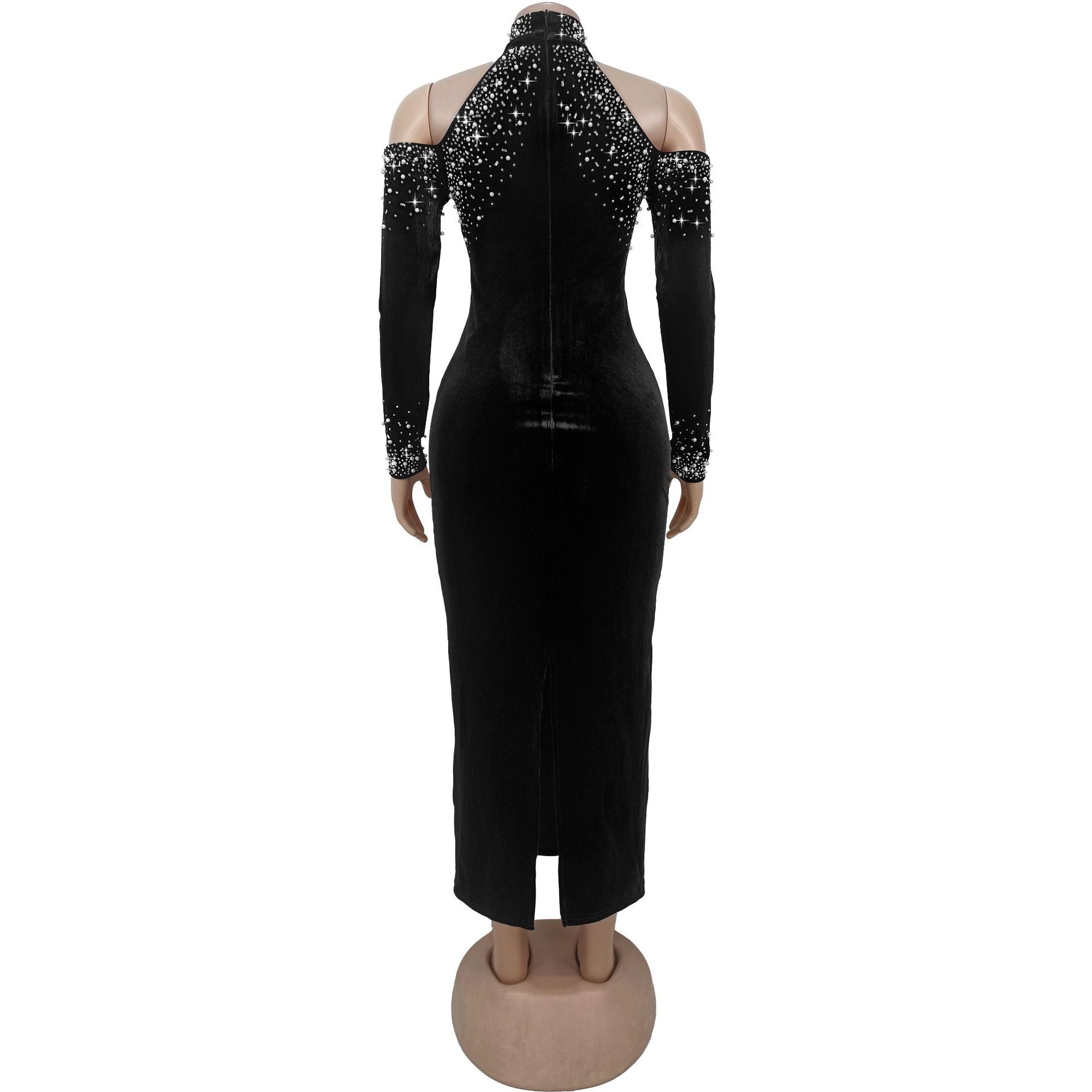 Women beaded bubble beads sexy dress 6