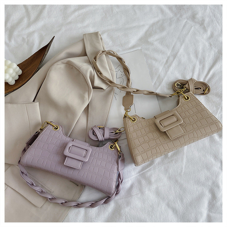 French Armpit Bag Women's Trendy Fashion Crossbody Bag Shoulder Baguette Bag 22