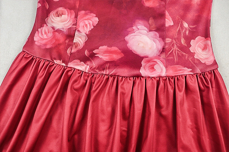 Women Pleated Off-Shoulder Halter Neck Dress 14