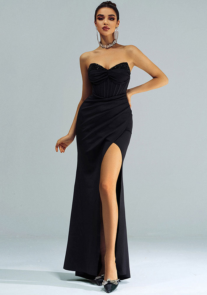Women's Off Shoulder Bodycon Slit Formal Party Evening Dress Bridesmaid Gown