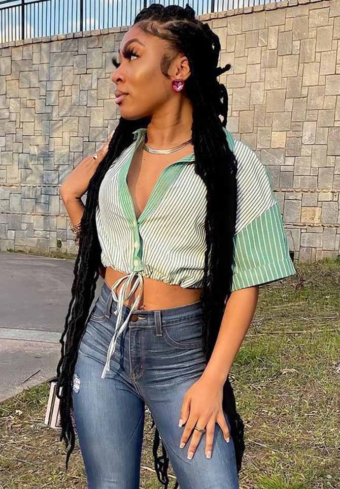 Summer Women Striped Short Sleeve Shirt