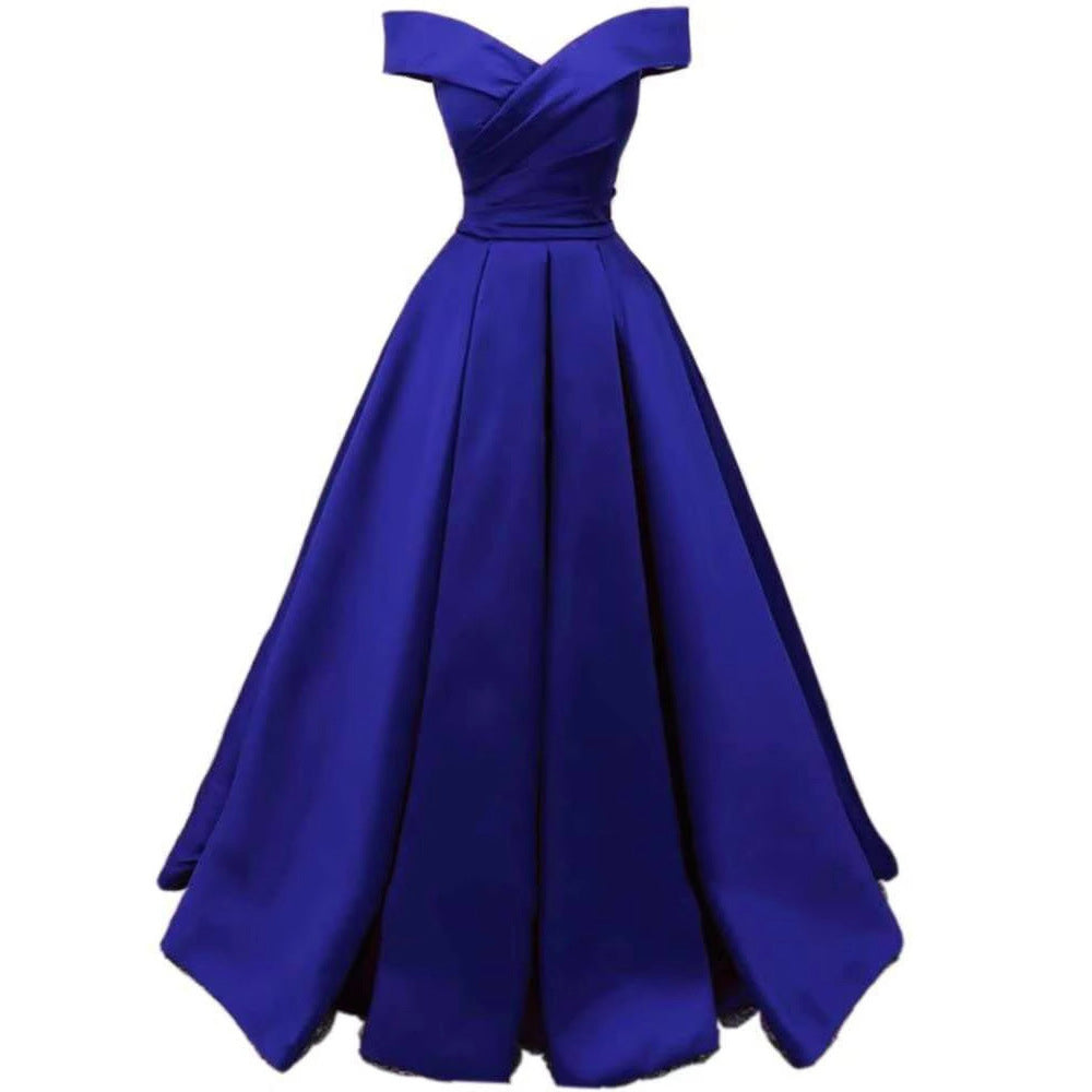 Women Off Shoulder trailing evening dress（Processing time need 3-6 days） 5