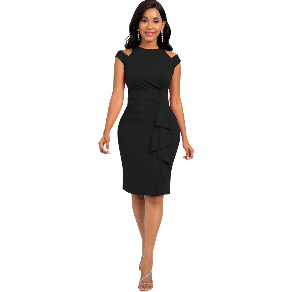 Women Sexy Solid Lace Dress 9