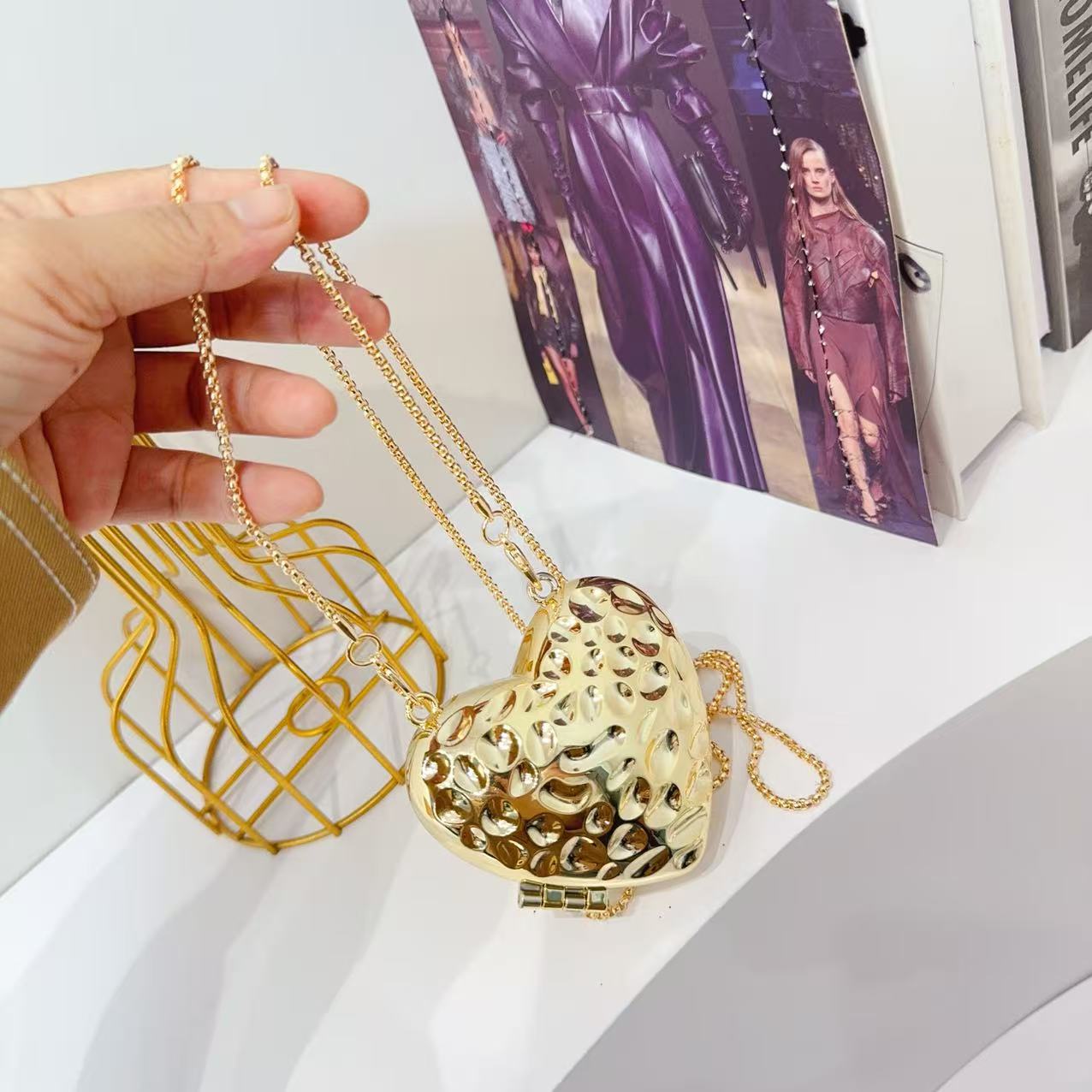 Women Chain Diamond-Encrusted Butterfly Mini Shoulder Bag 20