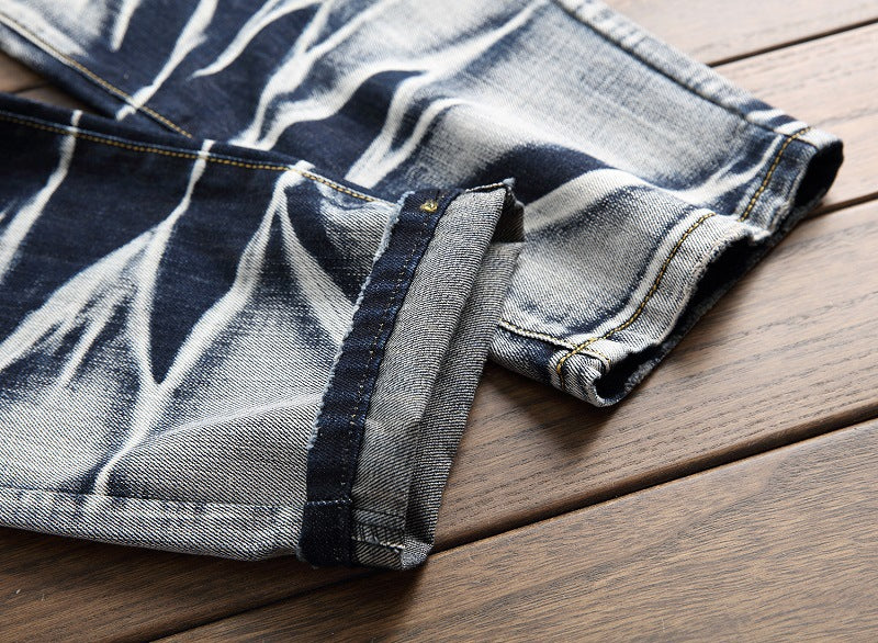 Men Vintage Denim Straight Trousers 19