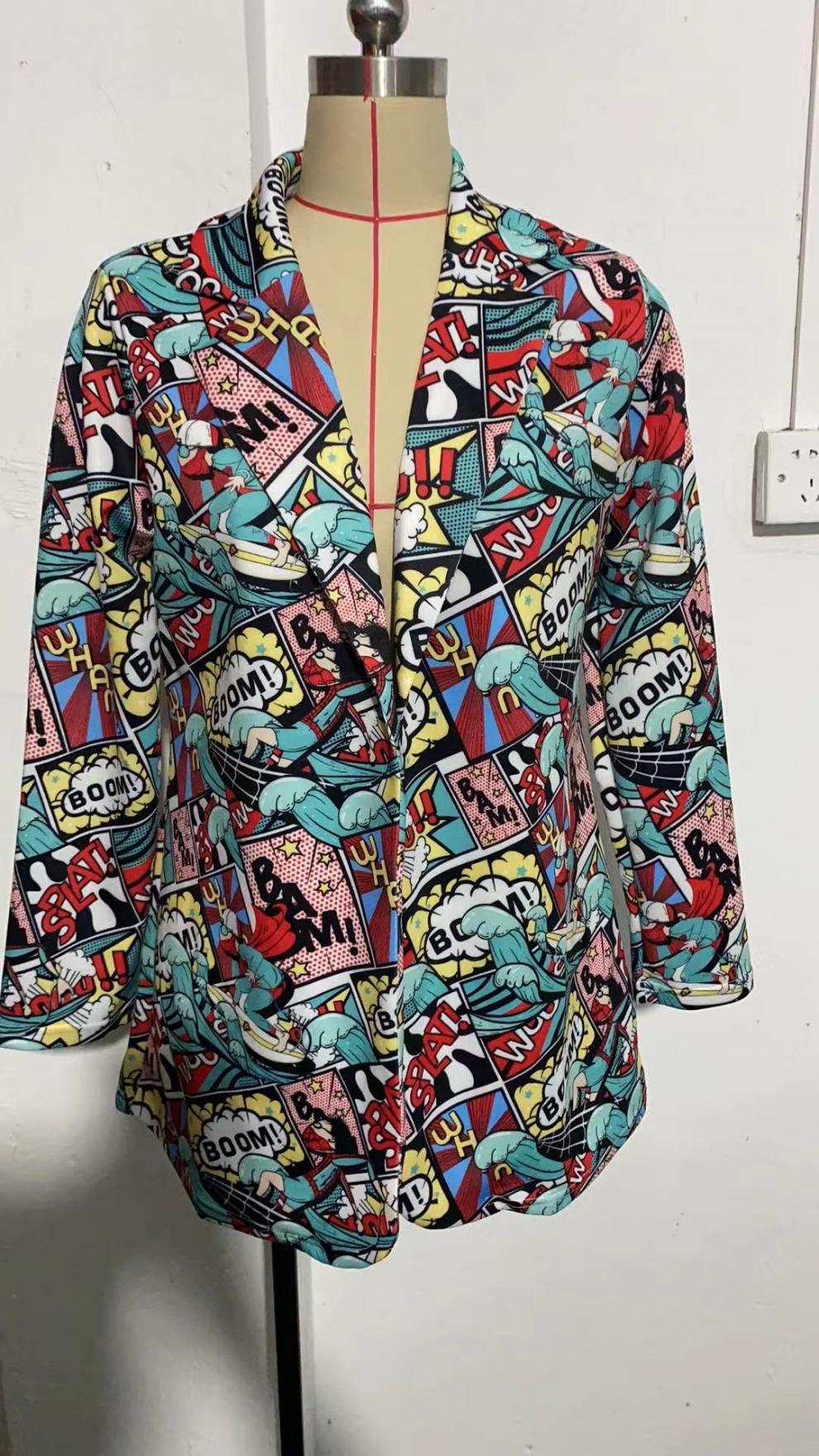 Women printed Blazer Coat 11