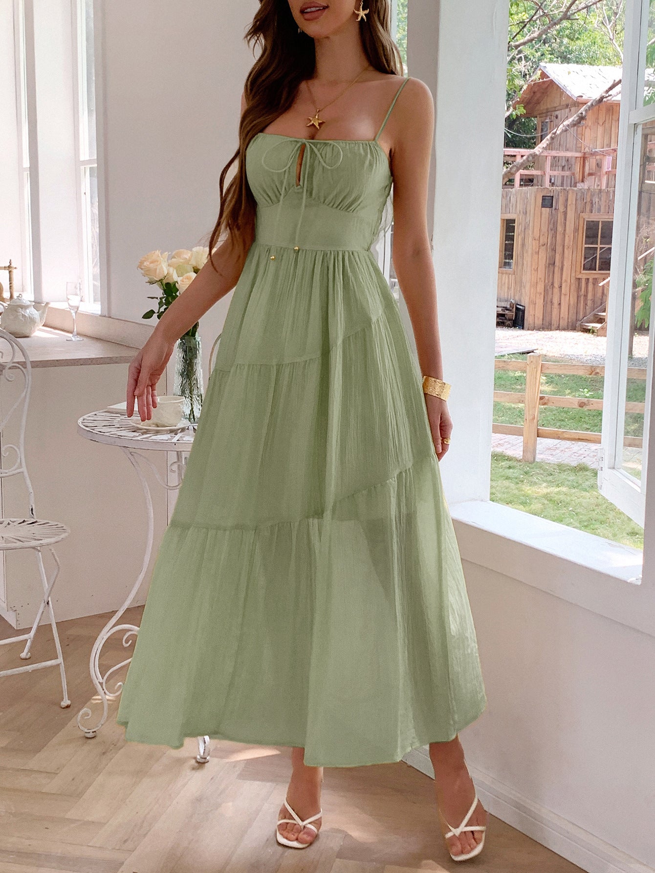 Spring/Summer Women's Holidays Casual Strappy Beach Dress 9