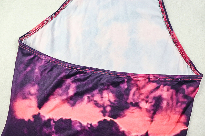 Elegant Printed High Neck Long Dress 12