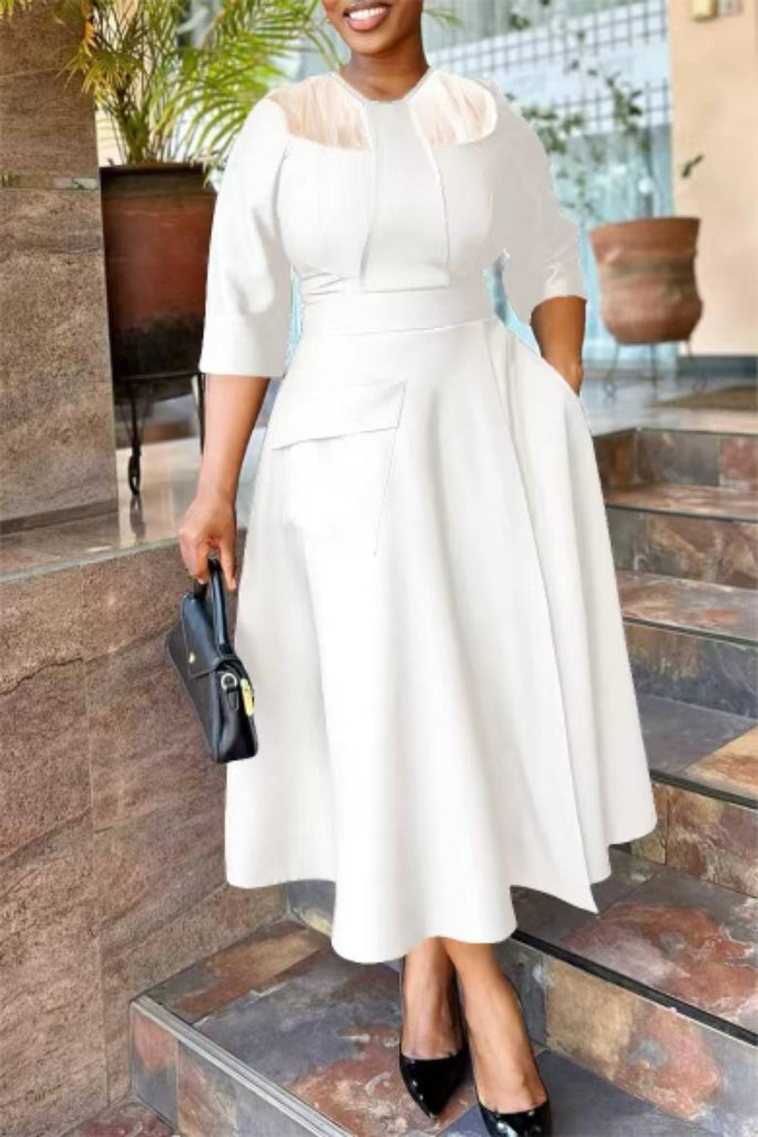 Women solid dress 12