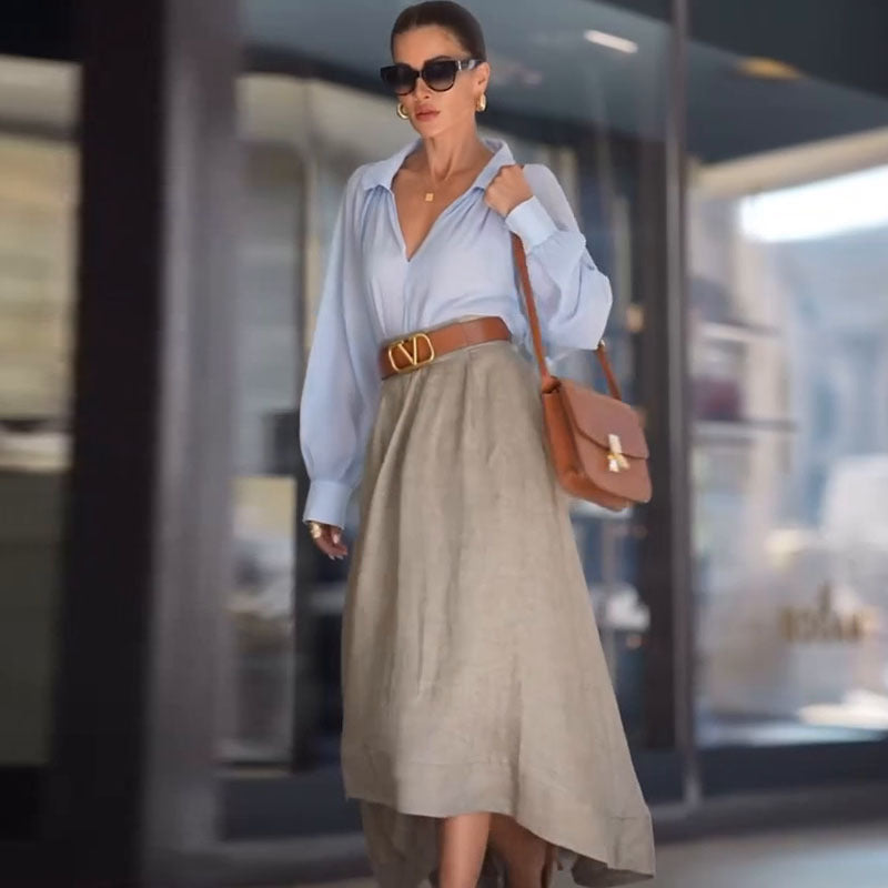 Autumn Trendy Solid Color Chic Skirt