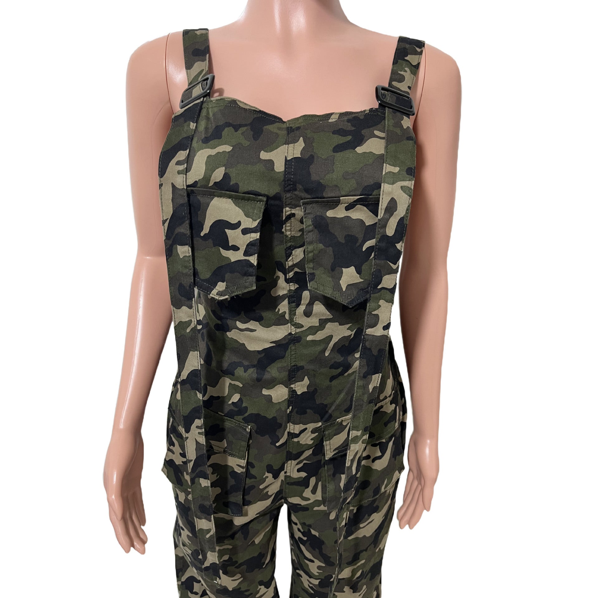 Women's Casual Loose Camouflage Cargo Jumpsuit/Overalls 8