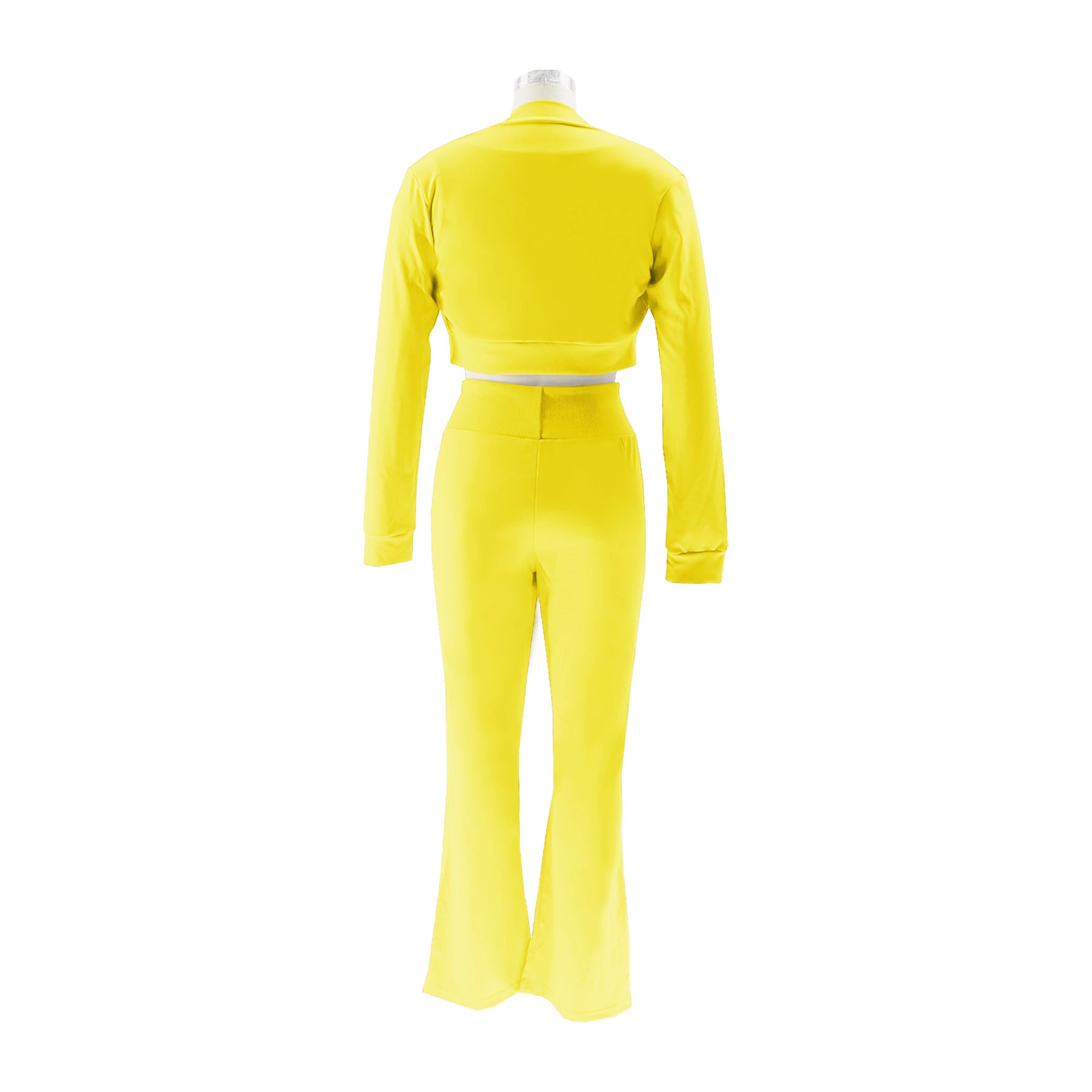 Women's Solid Color Long Sleeve Sexy Open Waist Casual Sports Three-Piece Pants Set 24