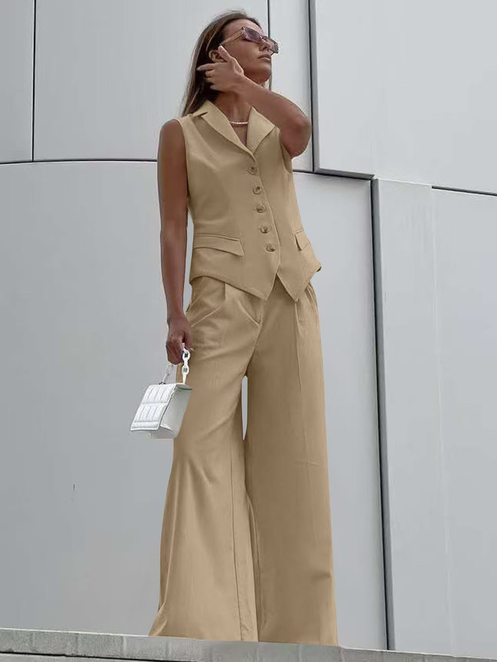 Women Casual Vest and Trousers Two-piece Set 6