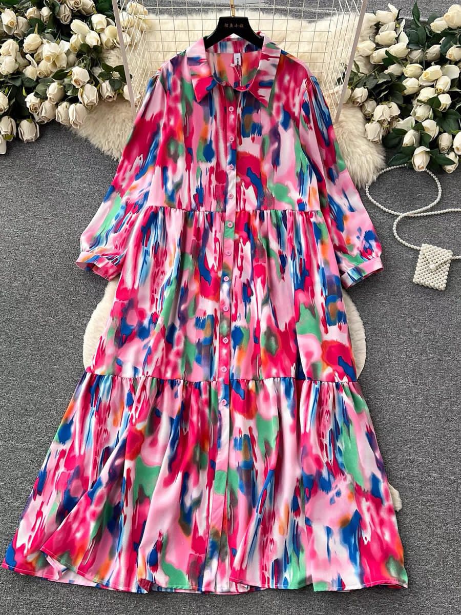 Women printed shirt dress 6