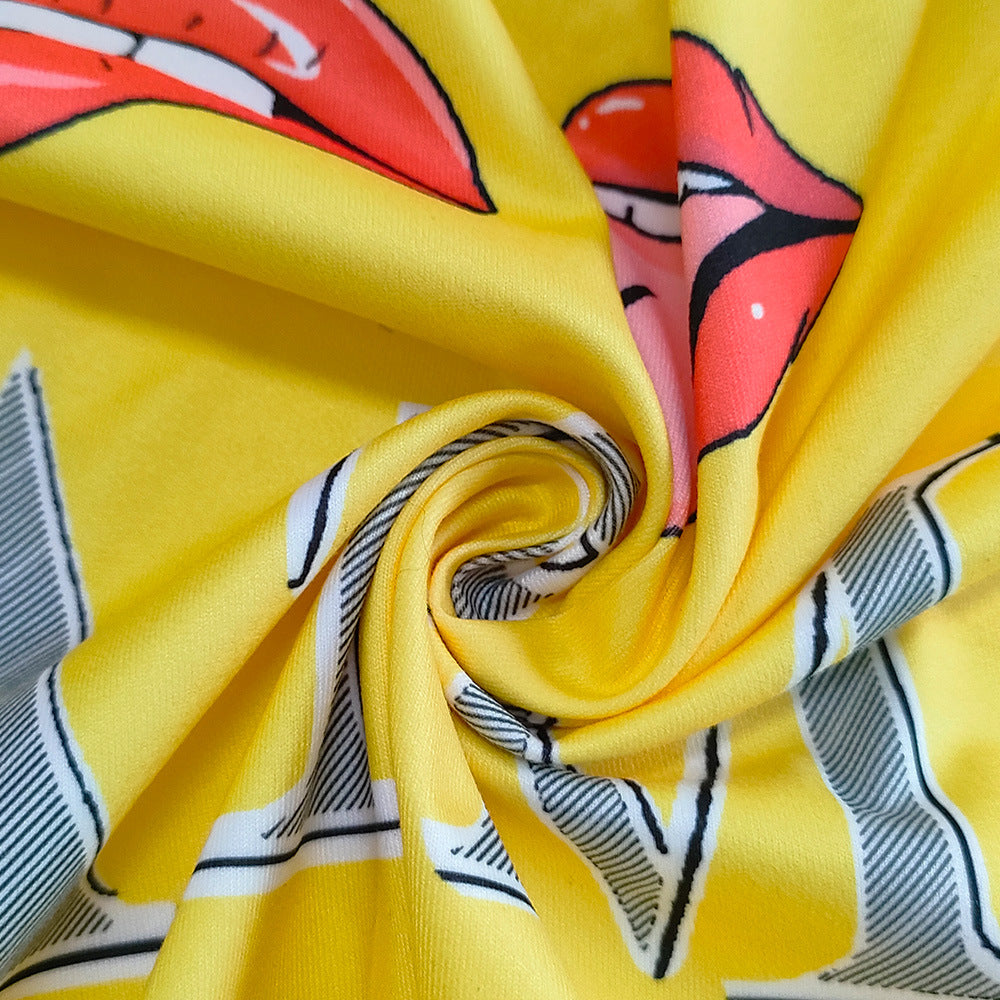 Summer Women's Tight Fitting Stretch Casual Print Shorts 50