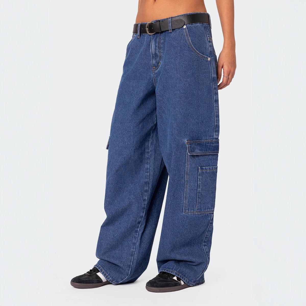 Women Cargo Denim Pants