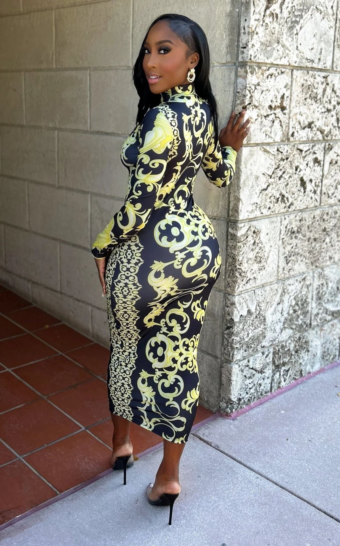Women African Trend Long Sleeve Maxi Dress