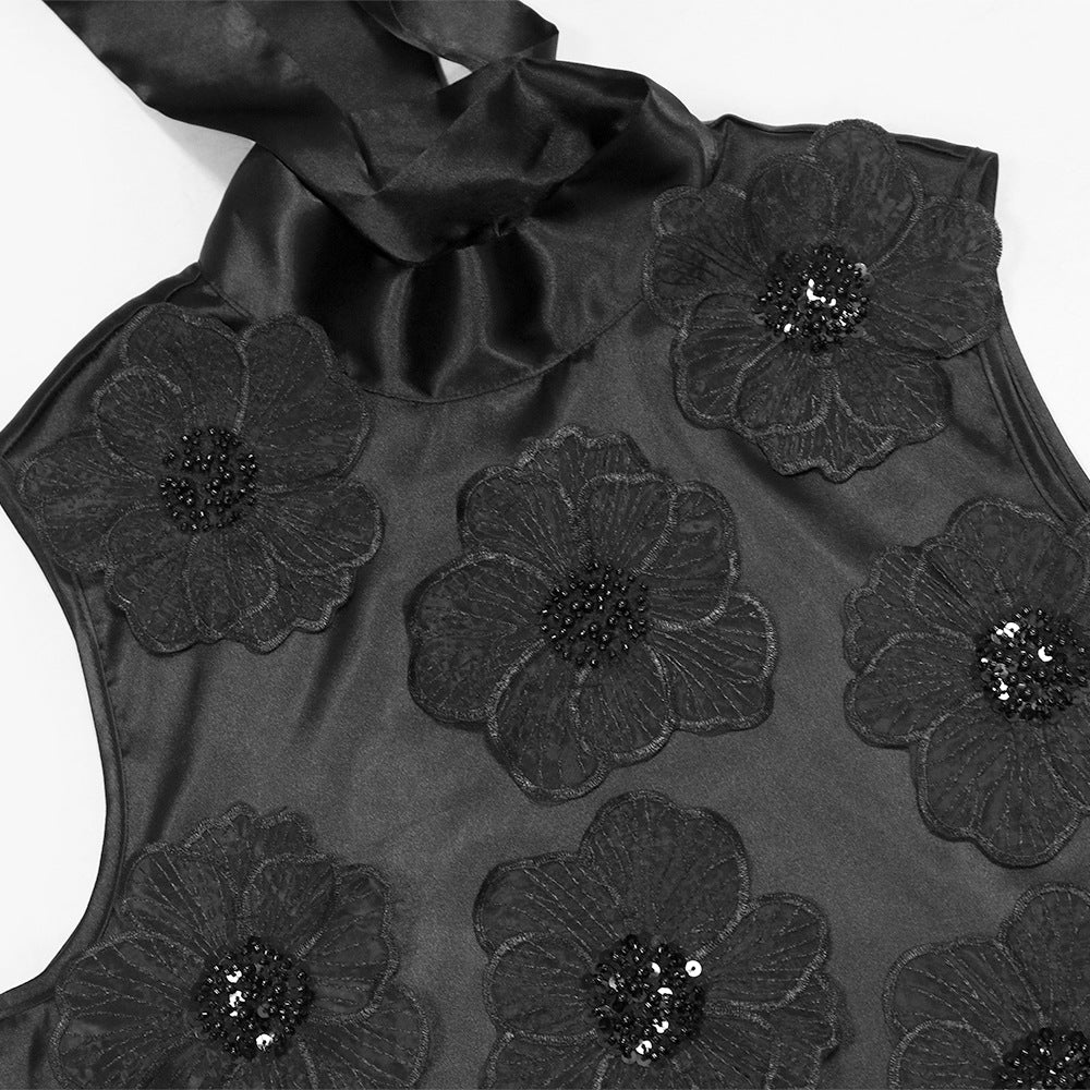 Women Round Neck Sleeveless Maxi Dress 14