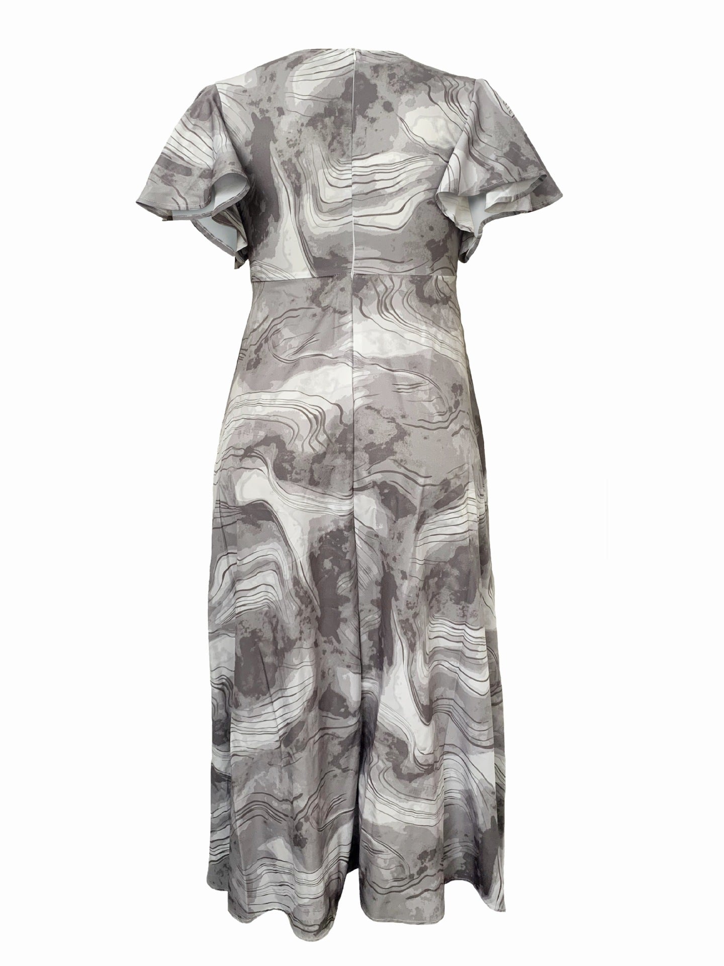 Plus Size Women Spring Summer Casual Elegant Holidays Printed Maxi Dress 5