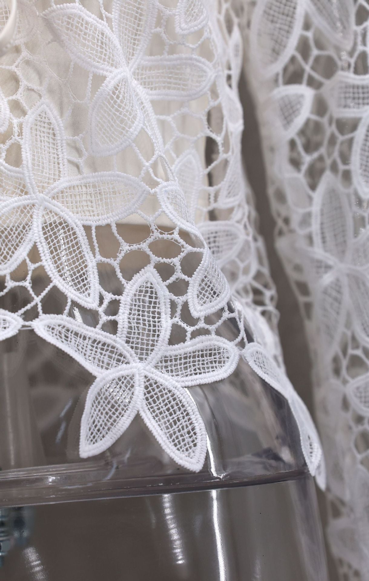 Spring Summer Fashion Elegant Luxury Lace Flower Hollow Embroidery Strapless Cardigan 13