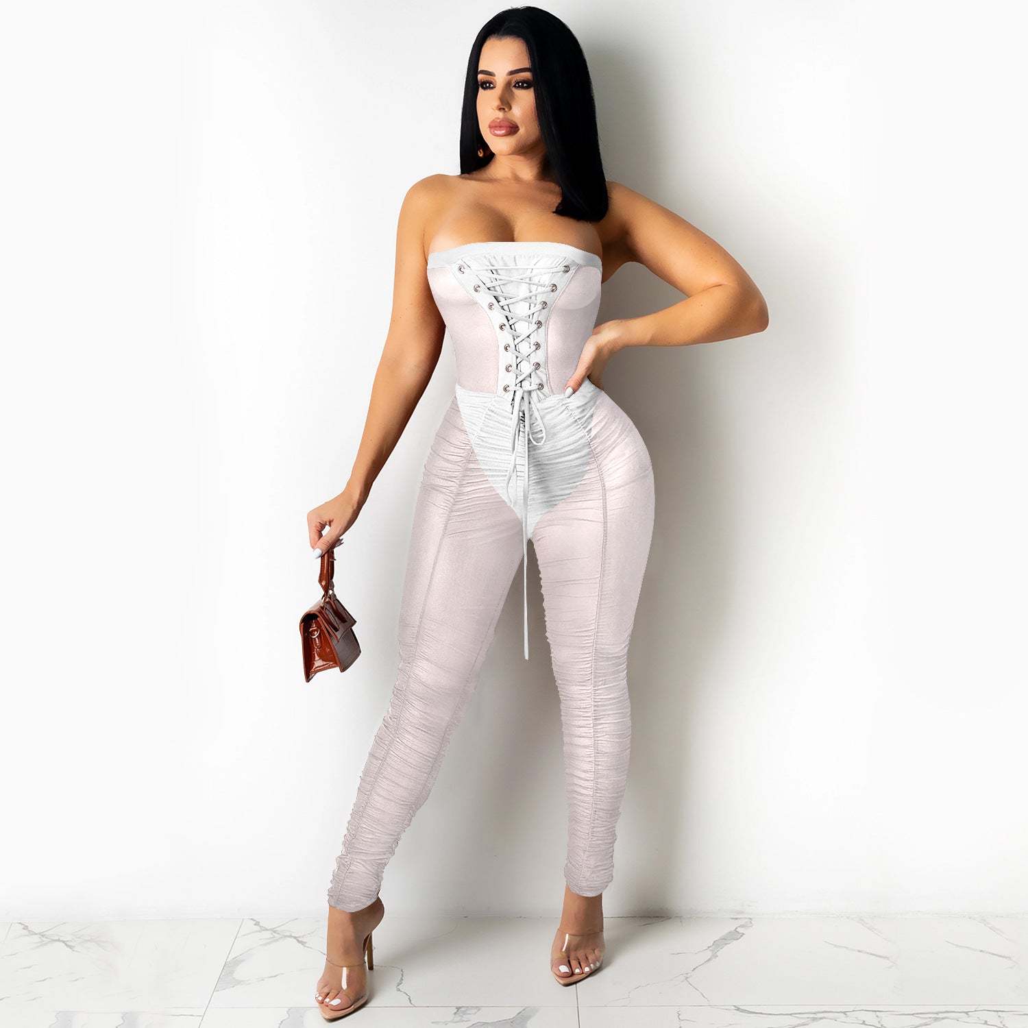 Women Sexy See-Through Jumpsuit 9
