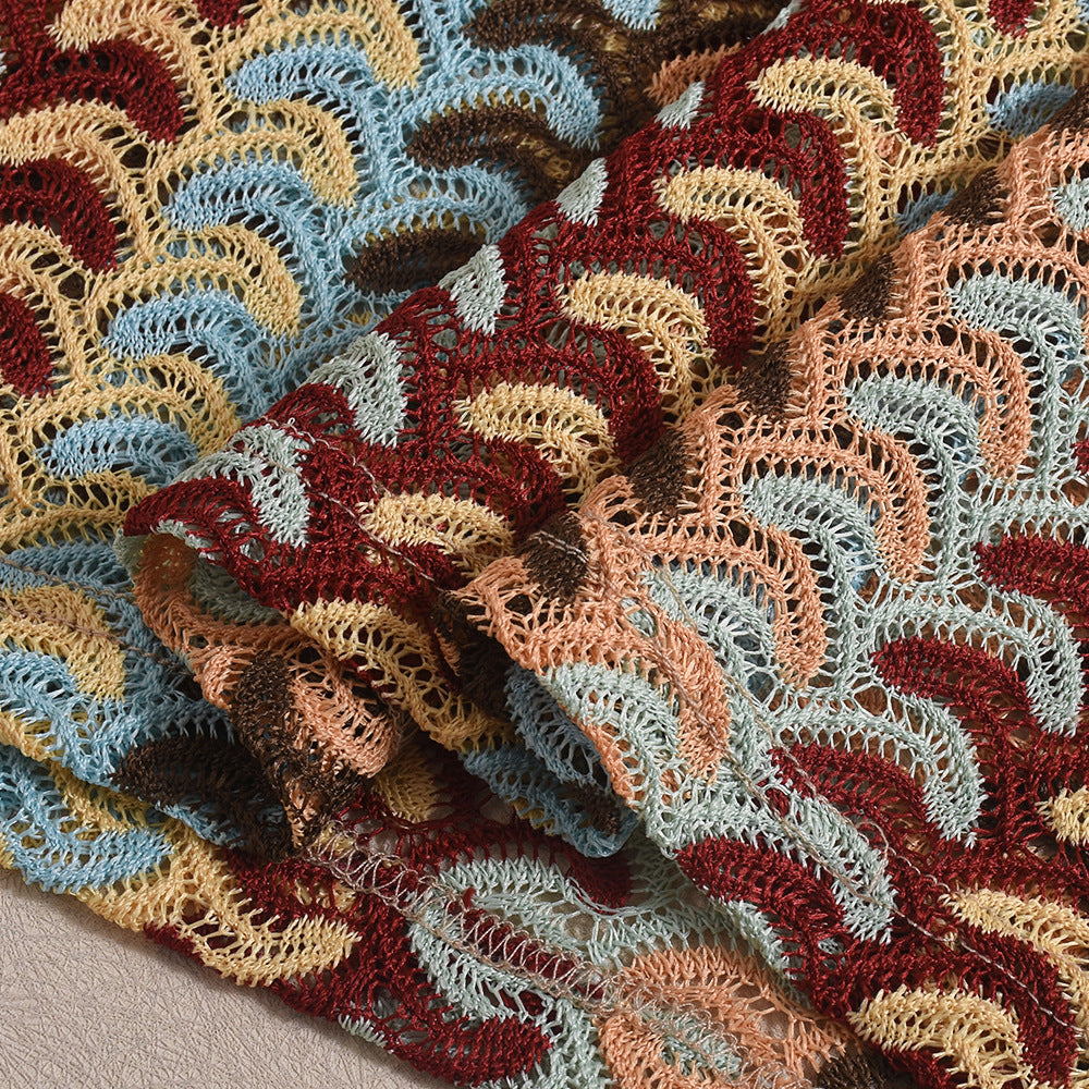 Striped See-Through Summer Trendy Sexy Halter Sleeveless Beach Long Dress 9