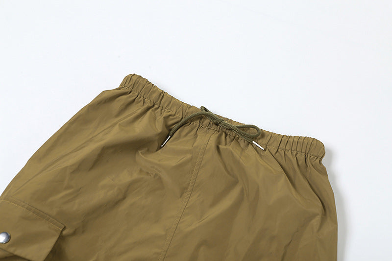 Autumn Women's Clothing Zipper Slim Long Sleeve Crop Jacket Cargo Skirt Two Piece Set 21