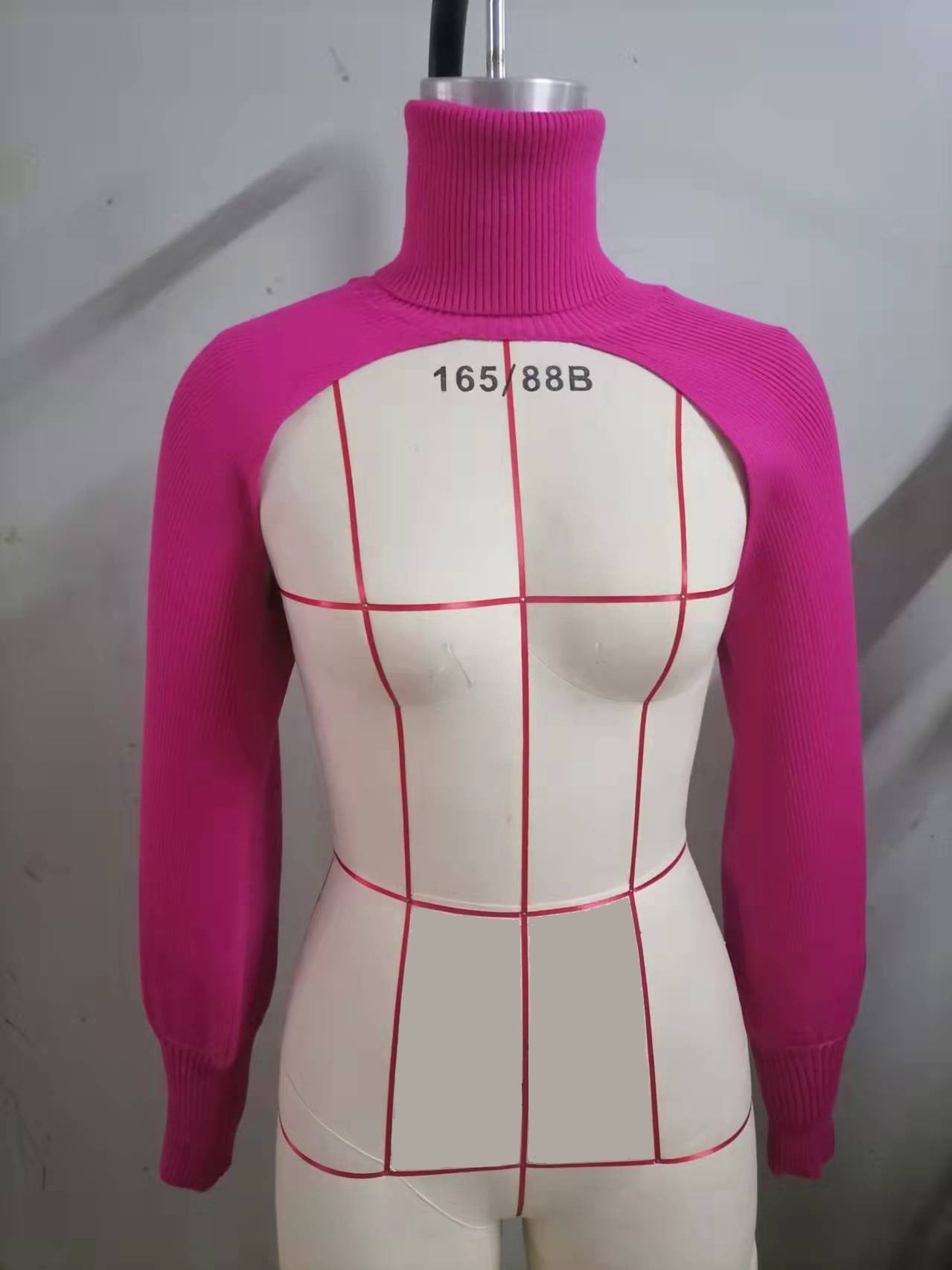 Women Lantern Sleeve High Neck Sweater 16