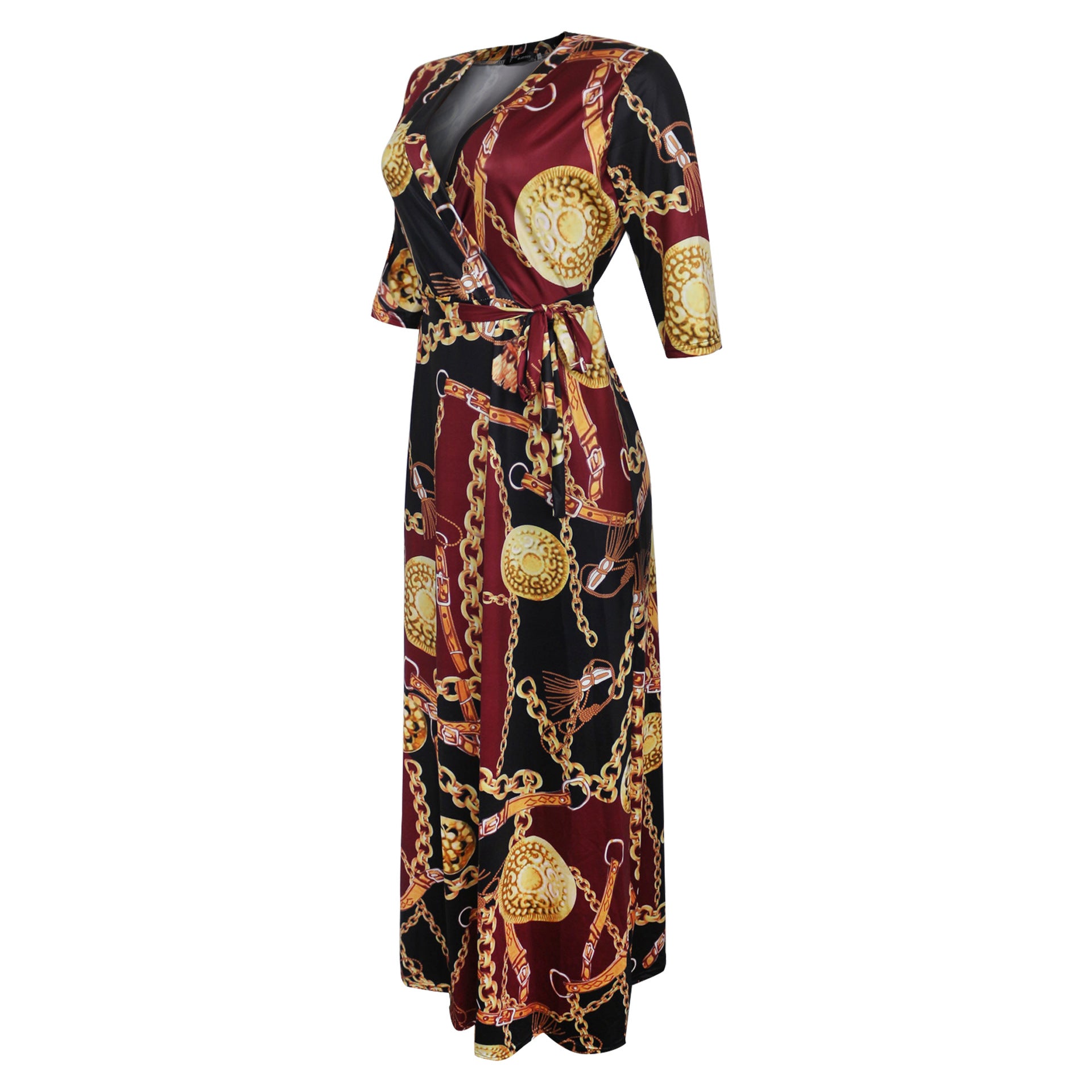 Sexy Fashion Chain Print Fashion Swing Dress 15