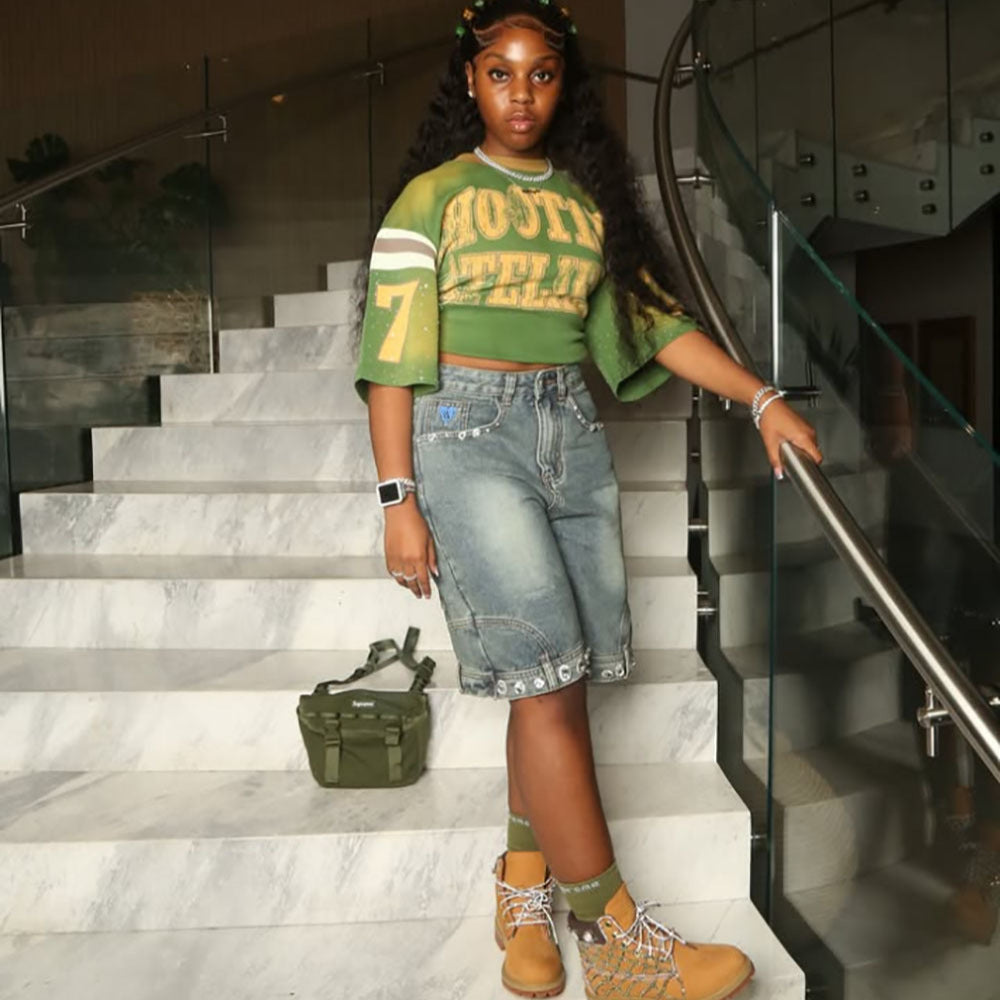 Women Summer Washed Casual Denim Shorts 4