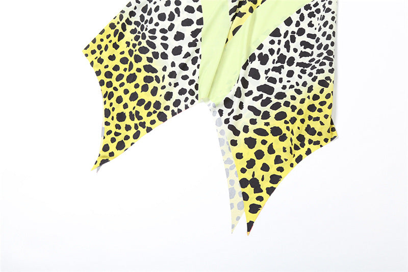 Women Summer Print Halter Neck Hollow Backless Dress 14