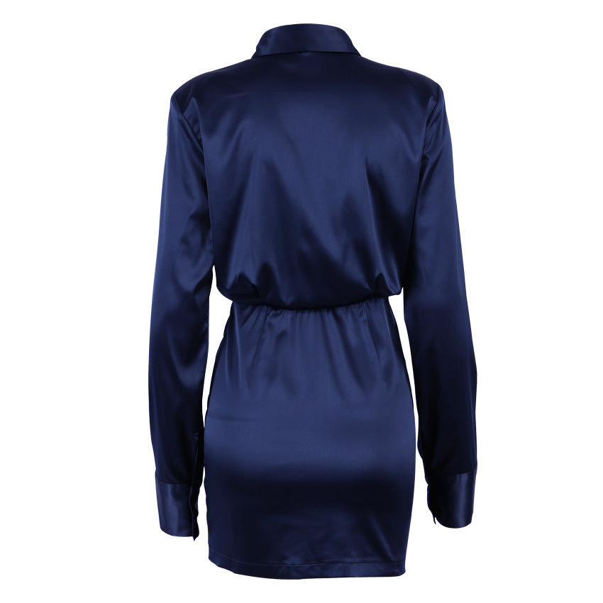 Women long-sleeved shirt dress 7