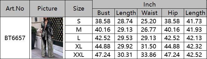 Women Casual Printed Long Sleeve Shirt and Pants Two-piece Set 6