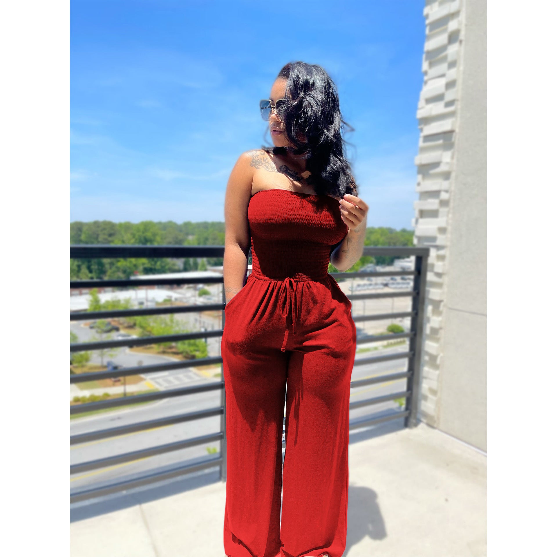 Women's Summer Sexy Casual Wide Leg Jumpsuit 11