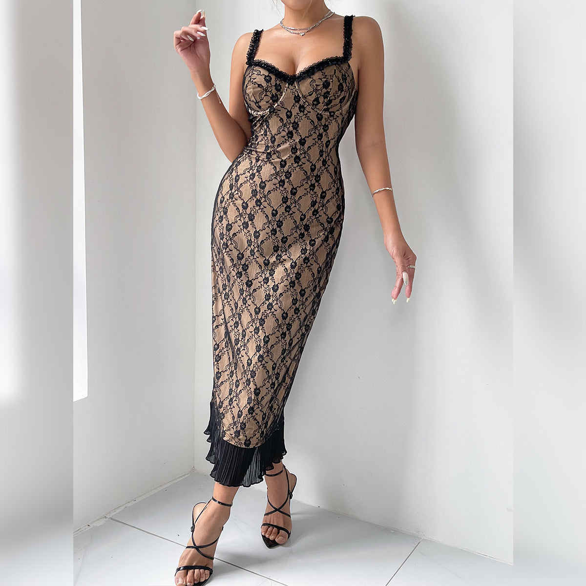 Women lace sexy Strap Dress 6