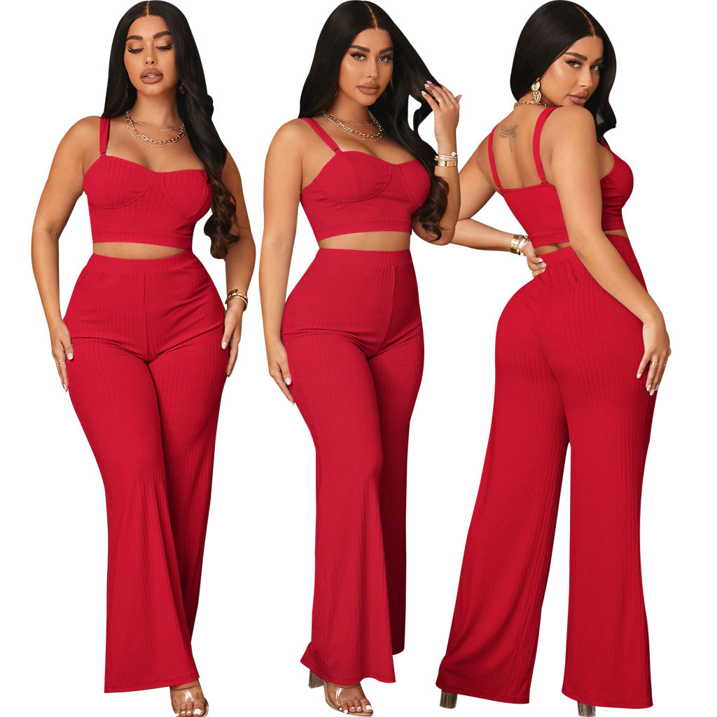 Women's Sexy Fashion Solid Casual Two-Piece Set 8
